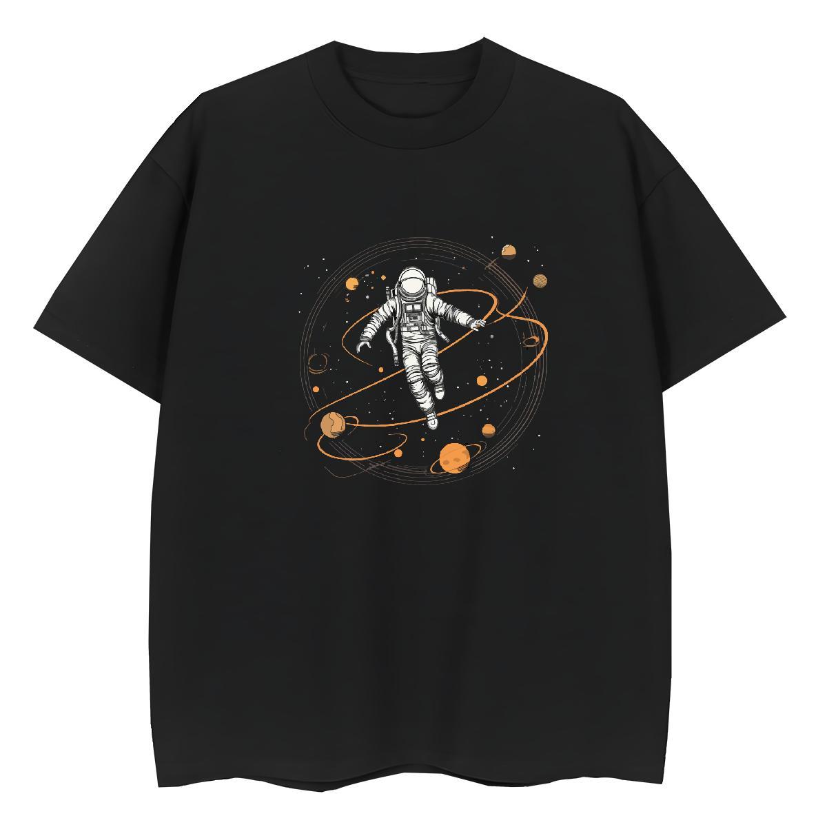 Female Woman Tshirt 100% Cotton 230g universe Outdoor T-Shirts for Women O Neck Short Sleeves Customized Tops Shirt
