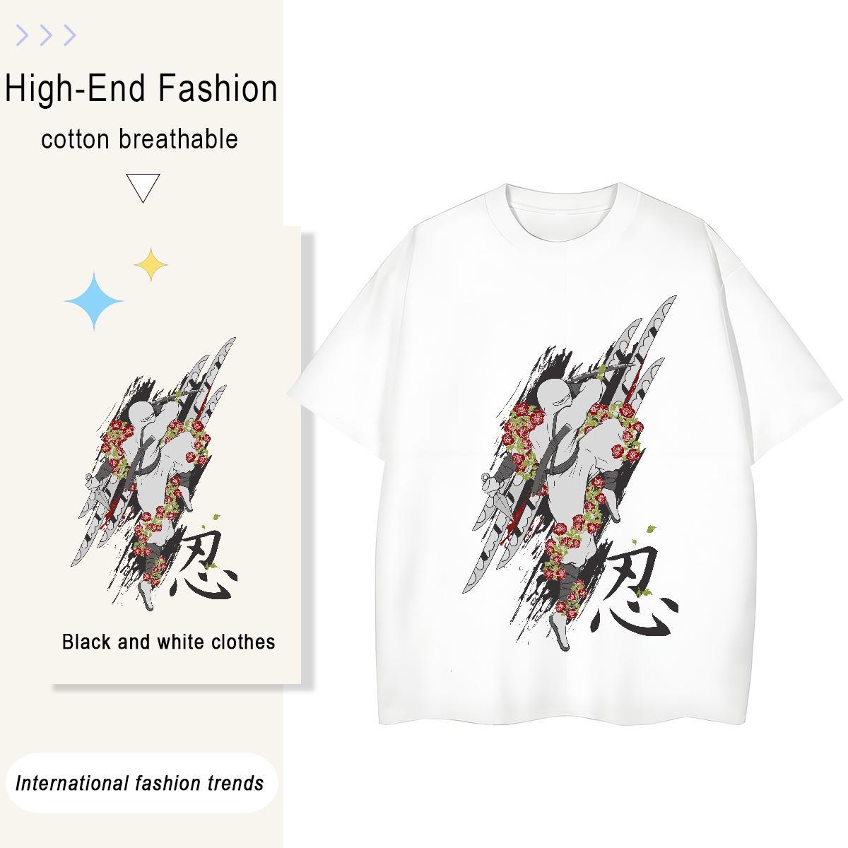Unisex Unisex Tshirts 230g Cotton icon Sports Street Wear Women T Shirts Breathable Short Sleeve Skull Tees
