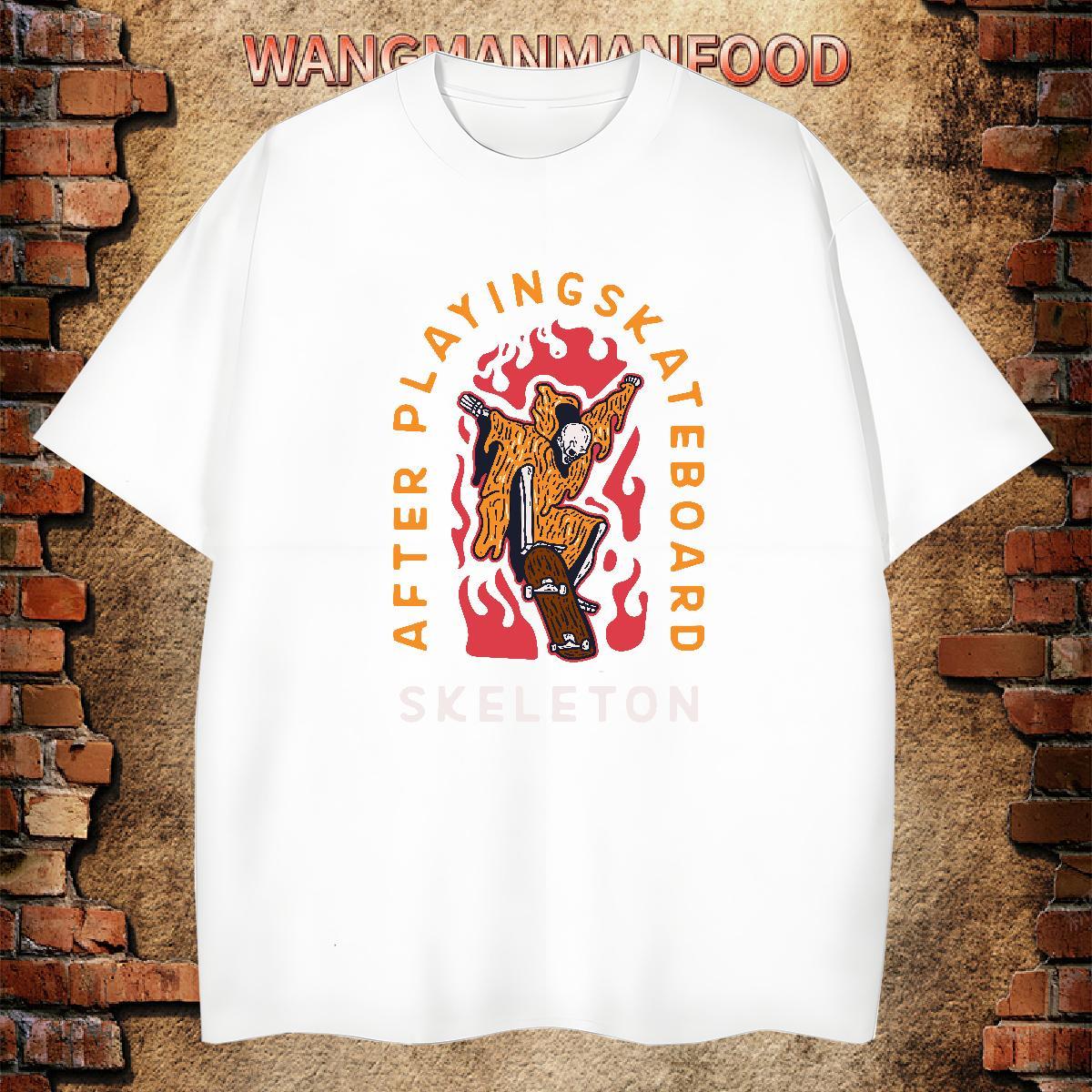 Popular T-Shirts 230g Cotton skateboarding Beach Custom Anime Breathable Soft Couples T Shirts Customized Tees
