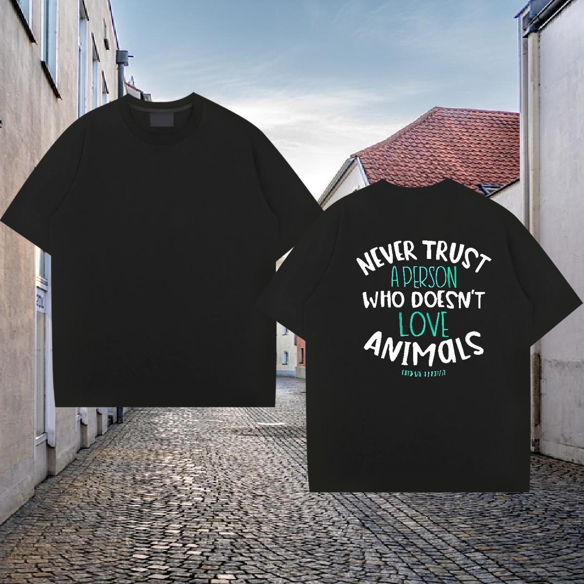 Popular Men T Shirts 230g Pure Cotton letter Outdoor Cartoon Printing L-4XL Breathable Short Sleeve Couples T Shirts Fashion Designer Wear