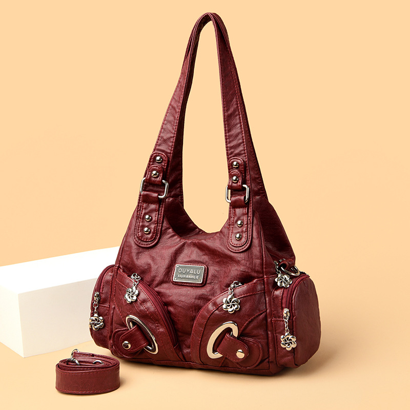 Women Bag Soft Leather Bag New European American Style Crossbody Bag Shoulder Bag Free shipping