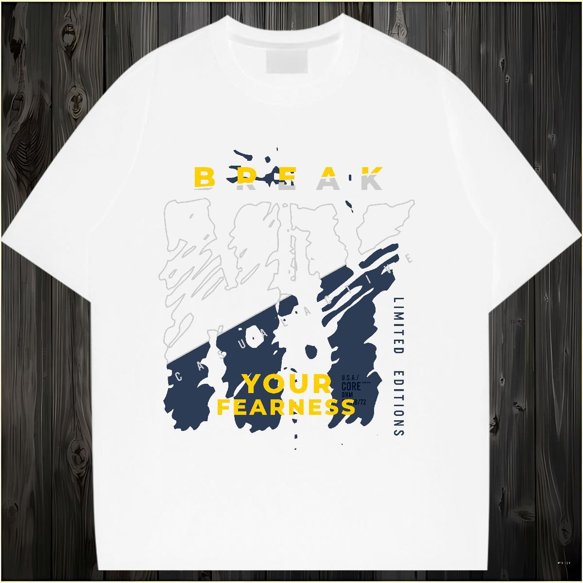 Comfortable Lady T shirt 230g 100% Cotton letter Street Casual T-Shirts Breathable Crew Neck Custom Printed Tee Shirt