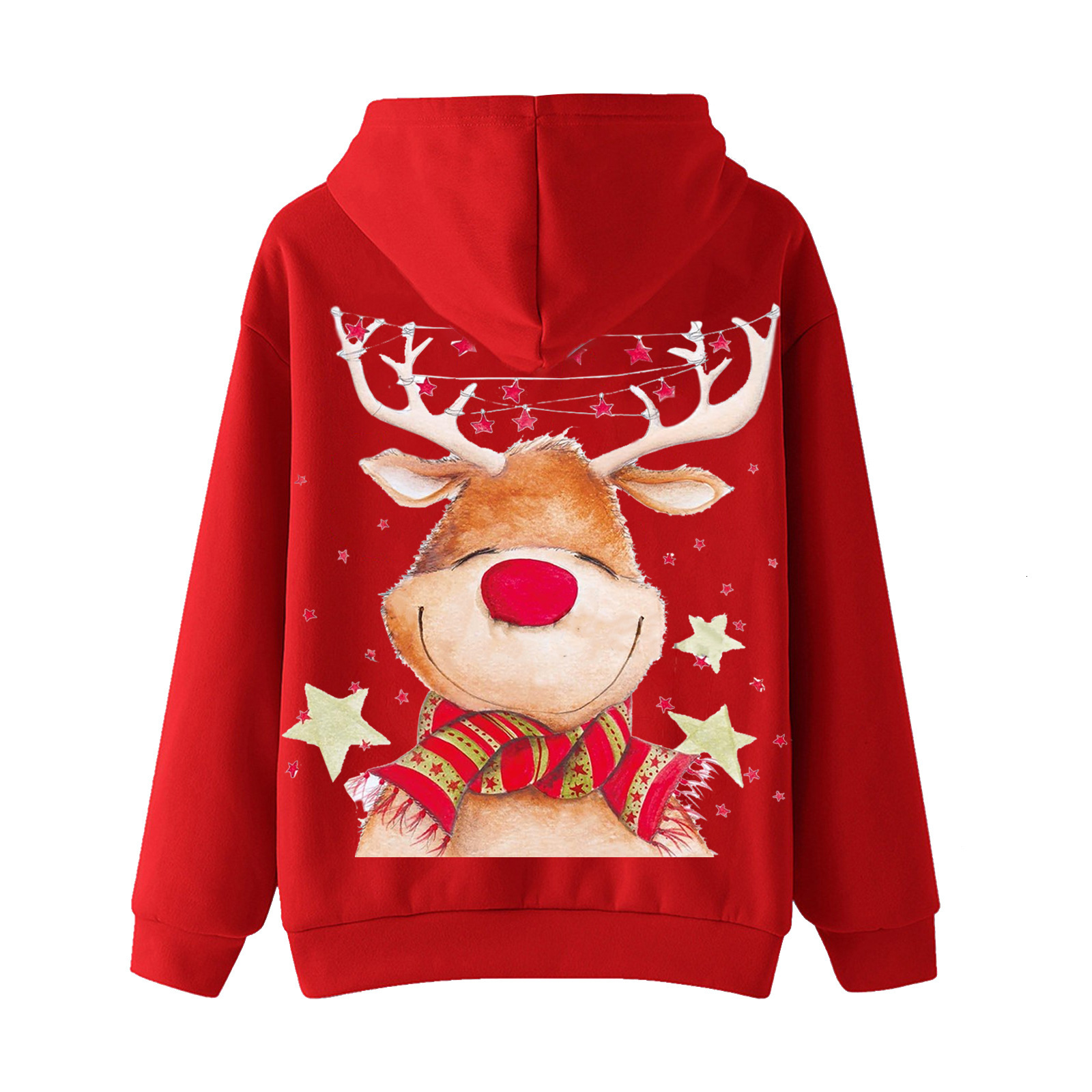 New Christmas hooded jacket for clothing, deer print women's hoodie dongdumaoyi