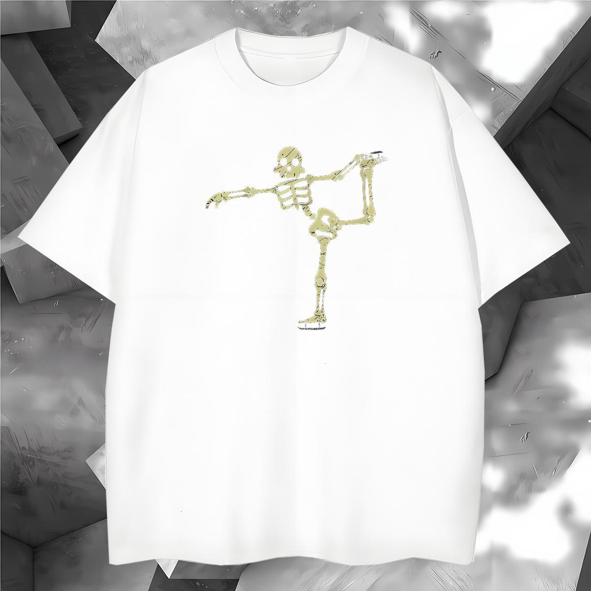 Loose Fit Man T Shirts 100% Cotton 230g skull Street Wear Customized Breathable Crew Neck Mens Tshirts DIY Tee Shirt
