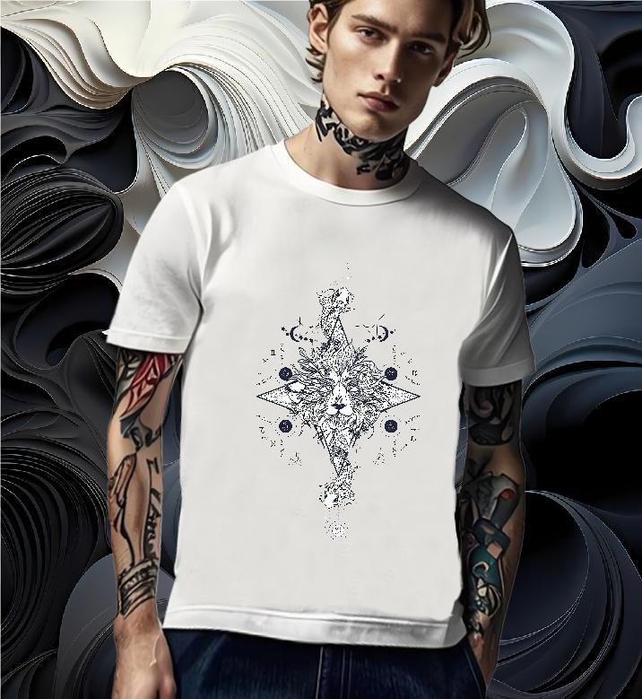 Unisex Man T Shirts 230g Pure Cotton eye of the devil Spring Summer White Plus Size Breathable Crew Neck Men Tops Tees New Tshirts