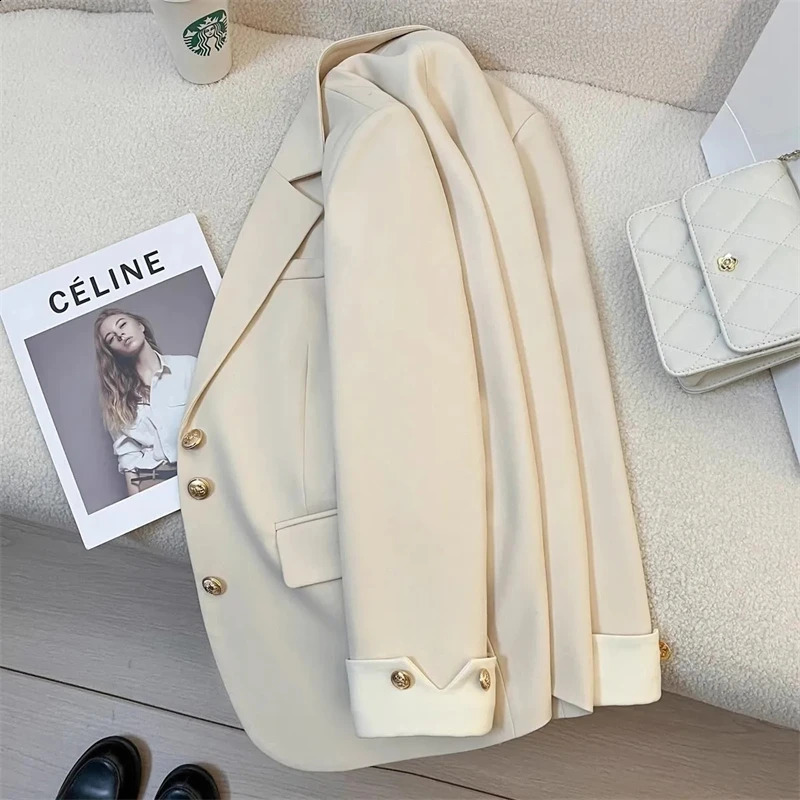 Womens Blazer Coat Spring Autumn Korean Version Leisure Ladies Suit Jacket Sense Korean Version Female Suit Top 240826
