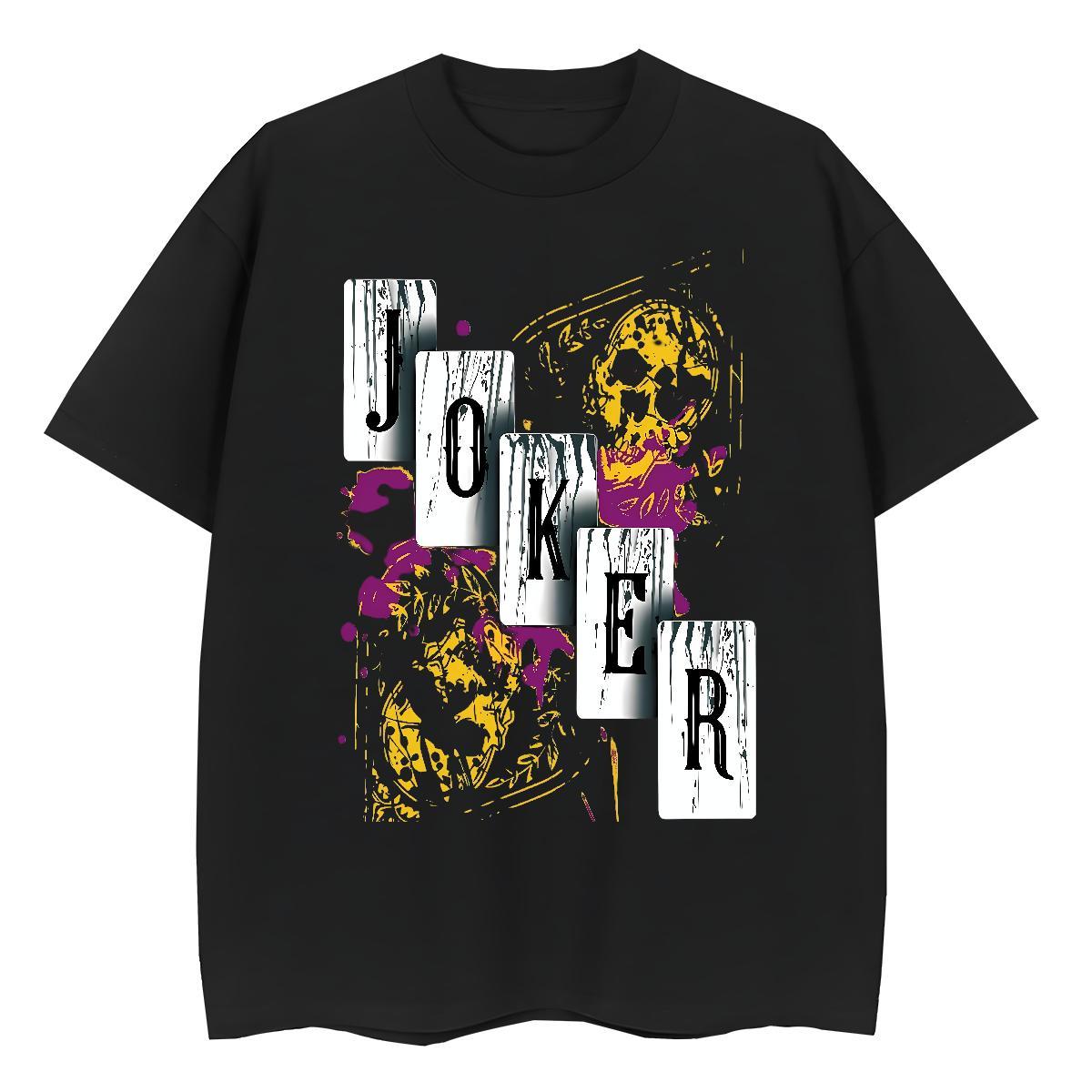 5A Lady T shirt 230g Cotton joker High Street Hip Hop T Shirt For Woman Crew Neck Breathable Black White Tees Shirts