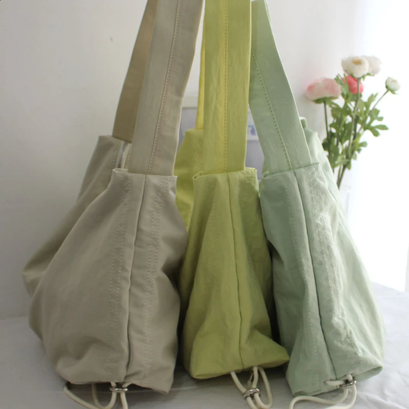 High-capacity Solid Simple Women Handbags Vintage Fashion Shoulder Bags Grunge All Match Y2k Underarm Bag 240824