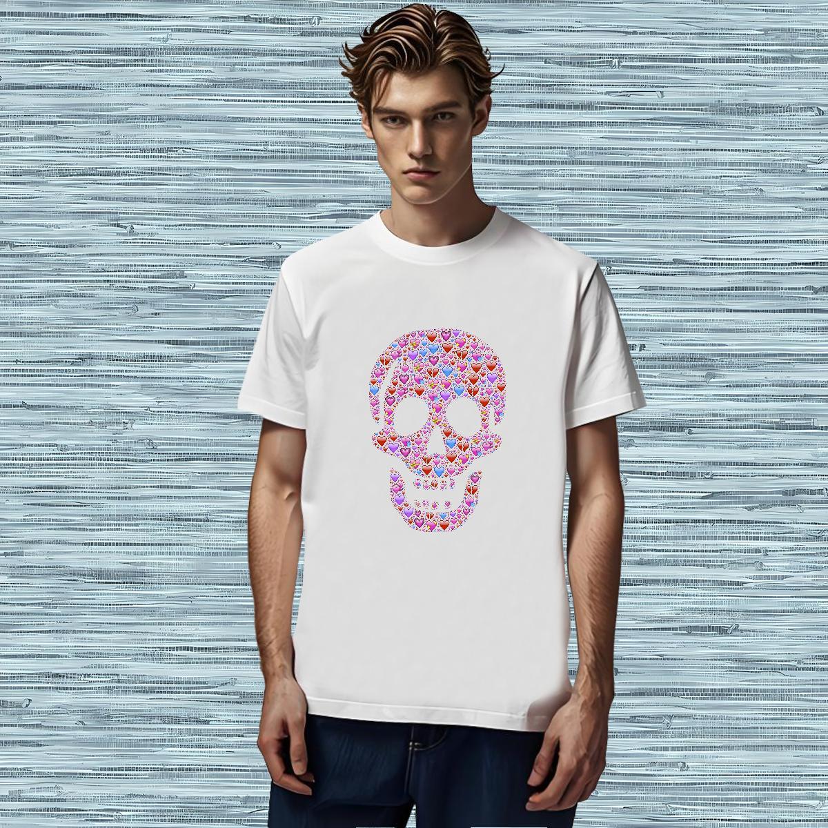 Wholesale Men T Shirts 100% Cotton 230g skull Outdoor Plus Size Custom Crew Neck Breathable Men Tops Tees DIY Tee Shirt