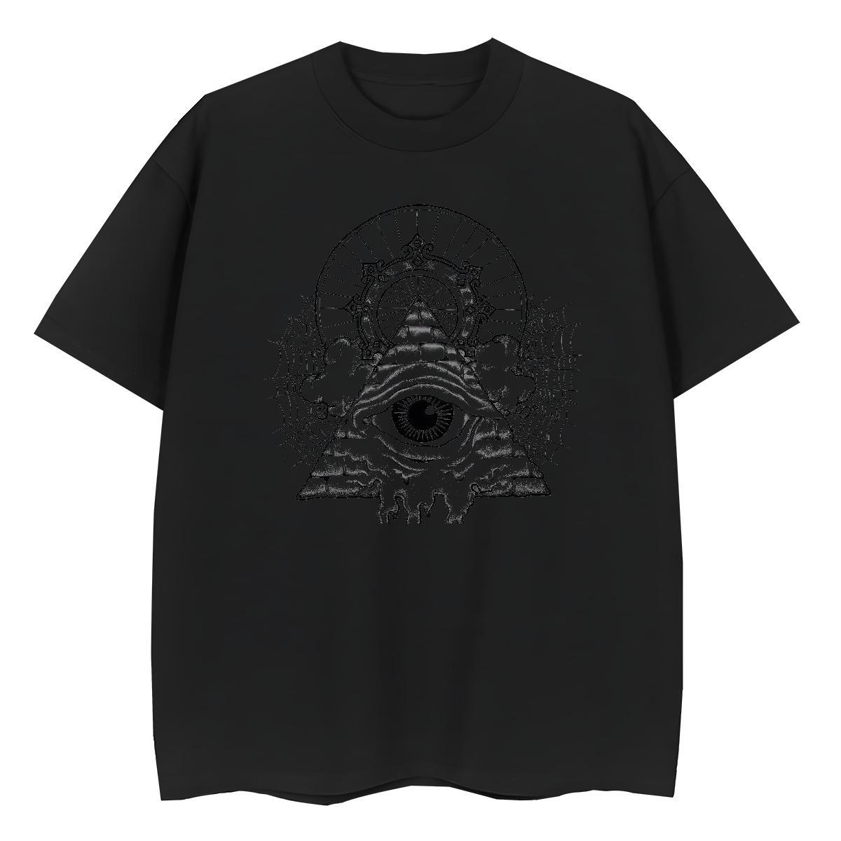 Popular Man T Shirts 230g 100% Cotton eye of the devil Street Casual Custom Big Size Breathable Soft Couples T Shirts Designer Fashion Tops Shirt