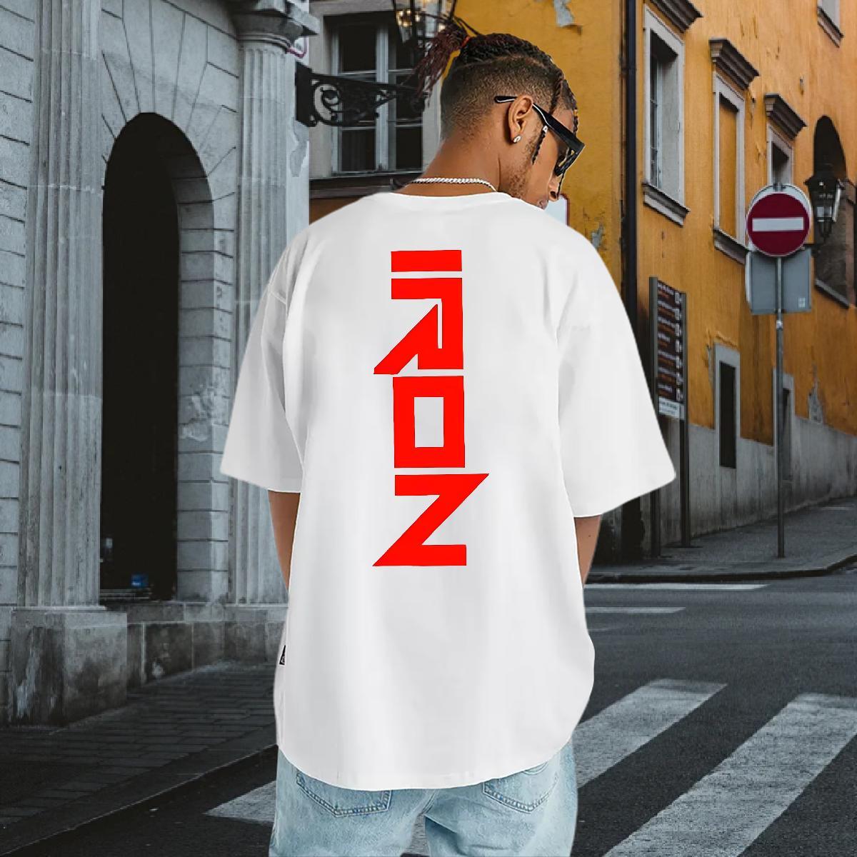 Loose T shirt 100% Cotton 230g letter Spring Summer Black White Breathable Crew Neck Men Tees Fashion Design Tops Shirt