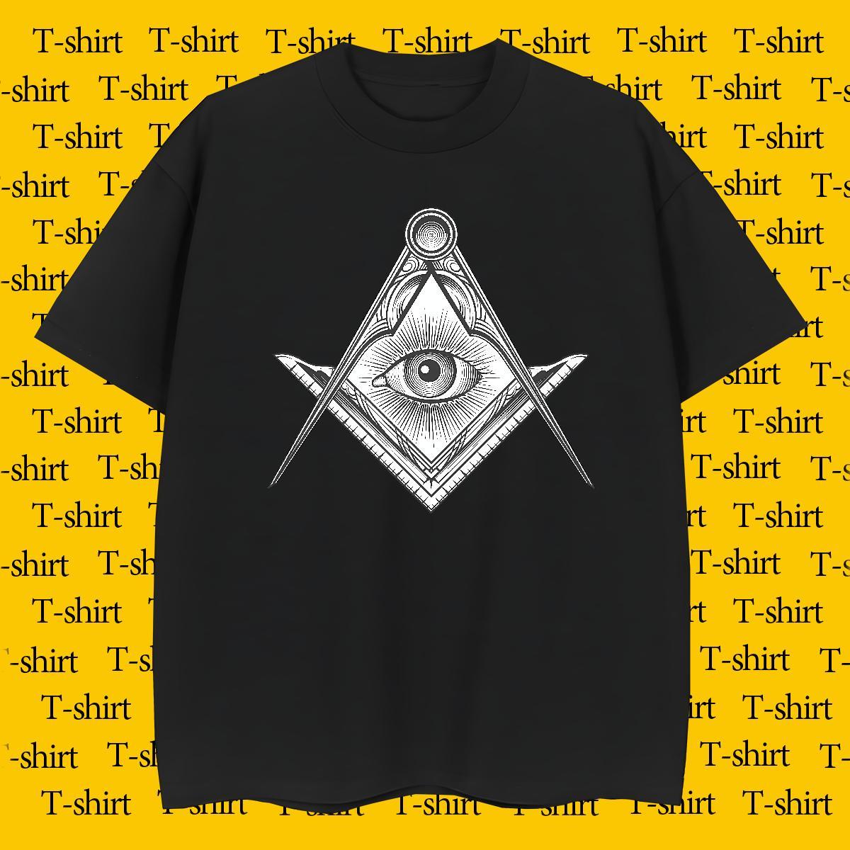 Popular Man T Shirts 230g 100% Cotton eye of the devil Street wear Hip Hop Asian Size Breathable Crew Neck Couples T Shirts 2024 Summer Tee Shirt
