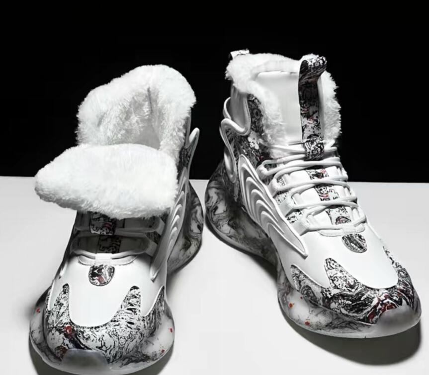 Winter high top basketball shoes couples running popcorn plush sports shoes Mysterybox 's store Popular Sneakers Store Local dhgate Dropshipping 