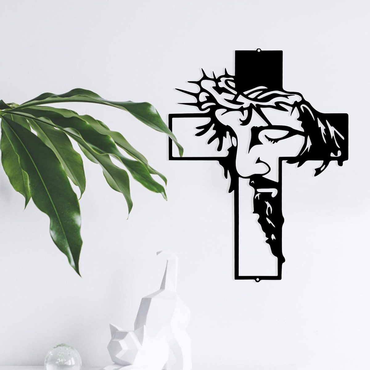 Stunning Openwork Carved Wall Cross for Church Home Office