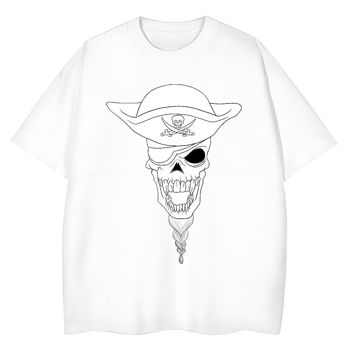 Designer T Shirt For Man 100% Cotton 230g skull Street Wear Custom Print Plus Size Pure Cotton Men Tops Tees Factory Direct Top Tees