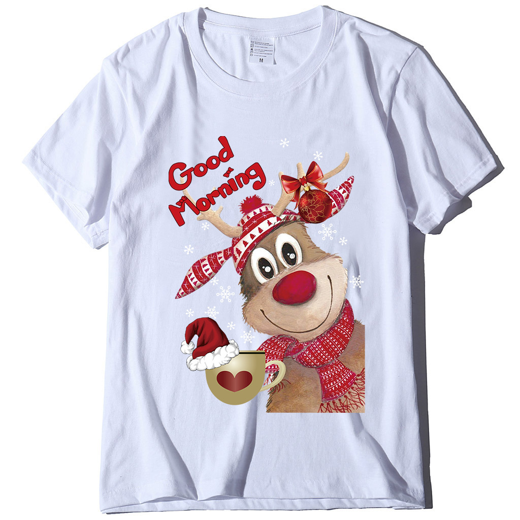 Good Morning Women's European Short sleeved T-shirt dongdumaoyi
