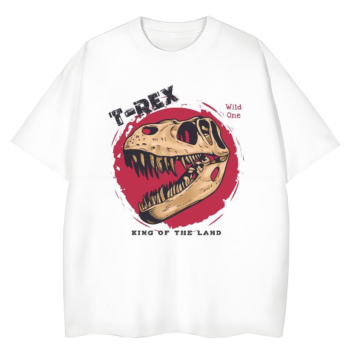 Classic T Shirt For Man 100% Cotton 230g skull Daily Outfit DIY Printed Breathable Short Sleeve Tshirt for Man Woman 2024 New Tops Tees
