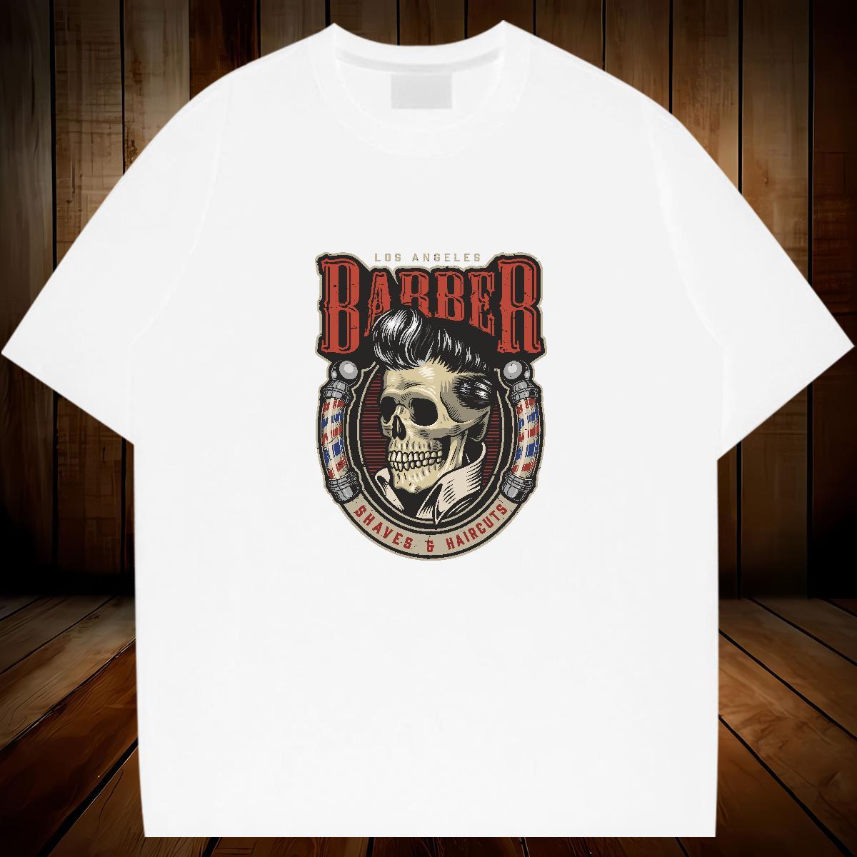 High Quality Man T Shirts 100% Cotton 230g skull Outdoor Custom Print Plus Size Round Neck Short Sleeve Men Tees Wholesale Clothings