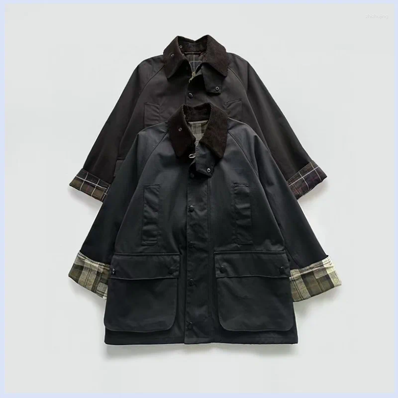 Women's Jackets Wax Free Lapel With Multiple Pockets Outdoor Loose Retro And Nostalgic Atmosphere Patchwork Jacket For Women