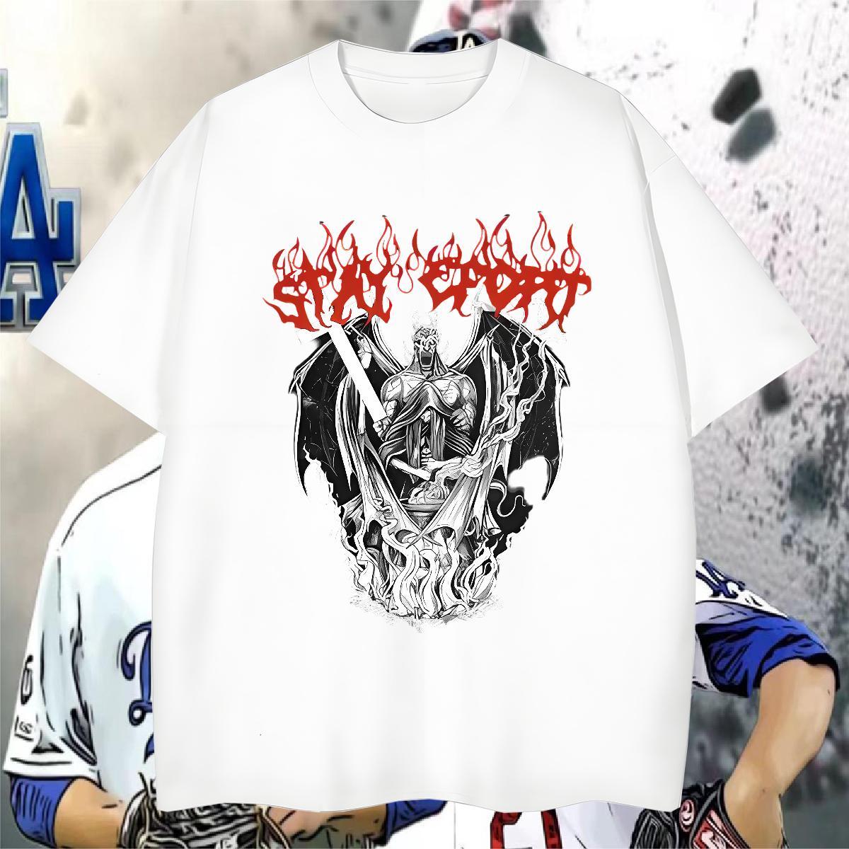 Cool T-Shirts 100% Cotton 230g skull Sport Black White Breathable Short Sleeve Men Tees Factory Direct Tshirts