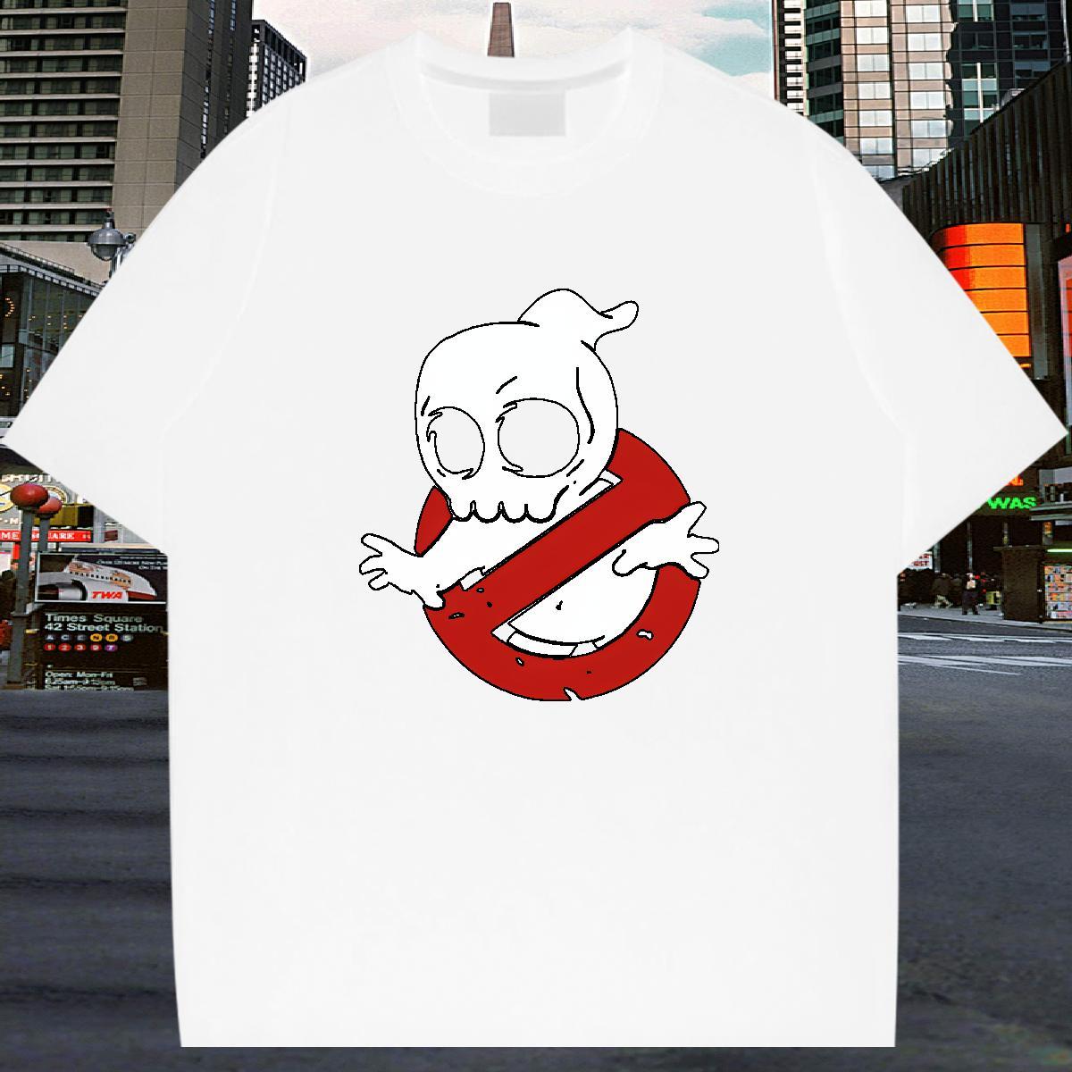 Unisex T Shirt For Man 230g 100% Cotton skull Spring Summer Plus Size Custom Breathable Crew Neck Tshirt for Man Woman 2024 Clothes
