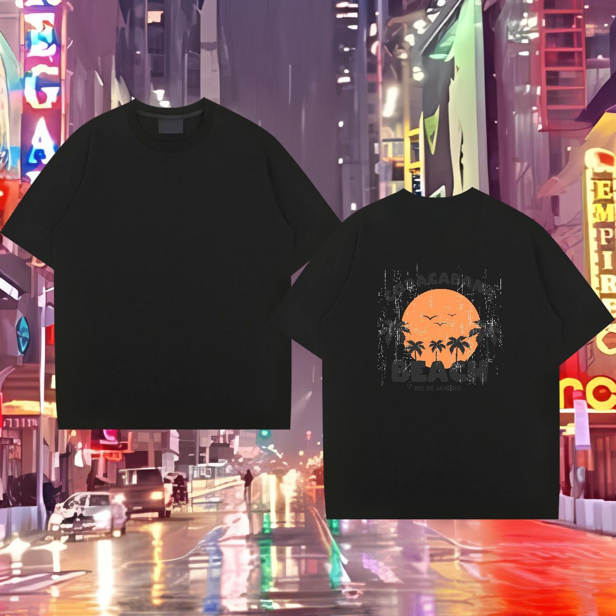 TOP Quality T-Shirts 100% Cotton 230g letter Hip Hop Street Oversized 4XL Breathable Short Sleeve Mens Tshirts Fashion Design Tee Shirt