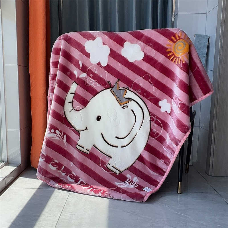 Blankets Swaddling Double layered thickened childrens cloud blanket infant blanket kindergarten primary school students four season baby blanket S2482