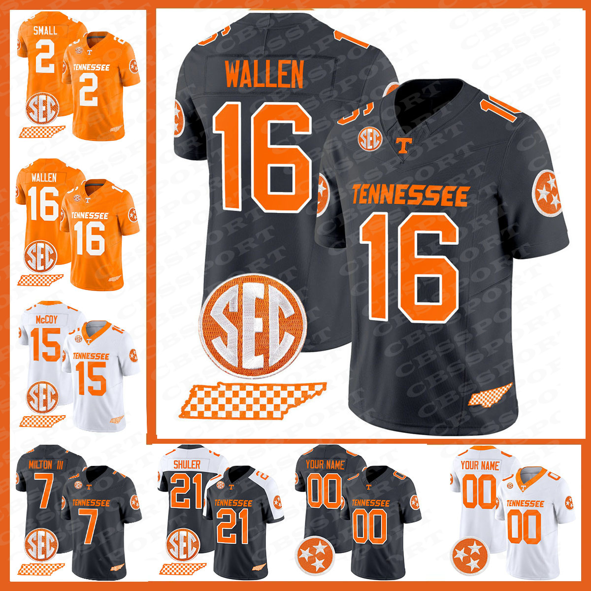 2024 Tennessee Volunteers Football Jersey Nico Iamaleava James Pearce Jr Bru McCoy Jauan Jennings Jalin Hyatt Peyton Manning Reggie White 16 Wallen Kamara