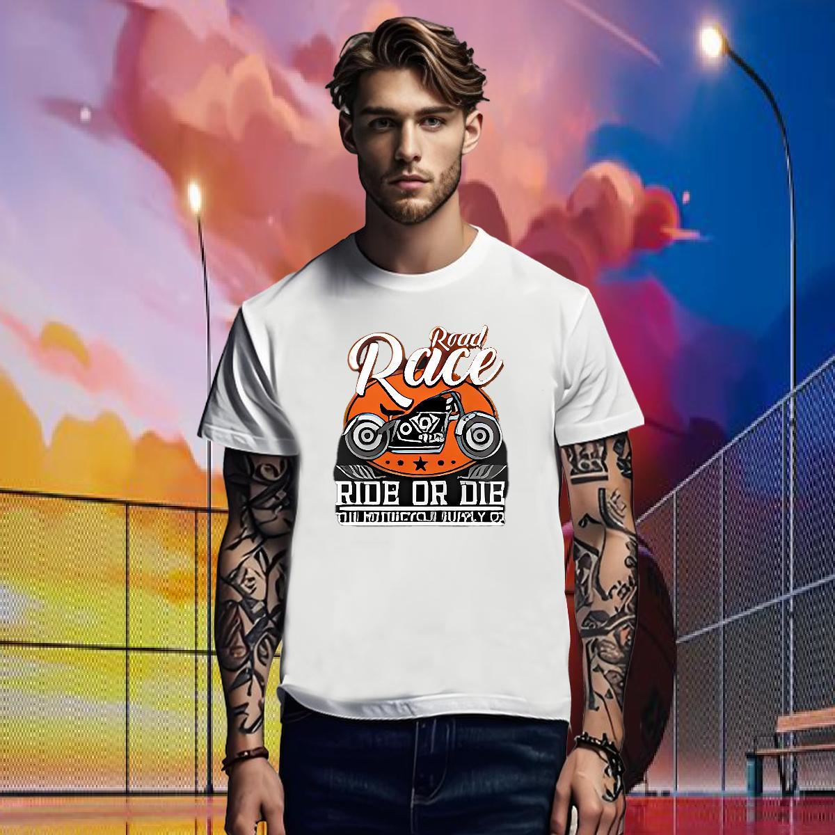 Wholesale Man T Shirts 230g Pure Cotton Motorcycle Daily Wear Black Oversized Breathable Short Sleeve Men Tops Tees Stylist Clothings