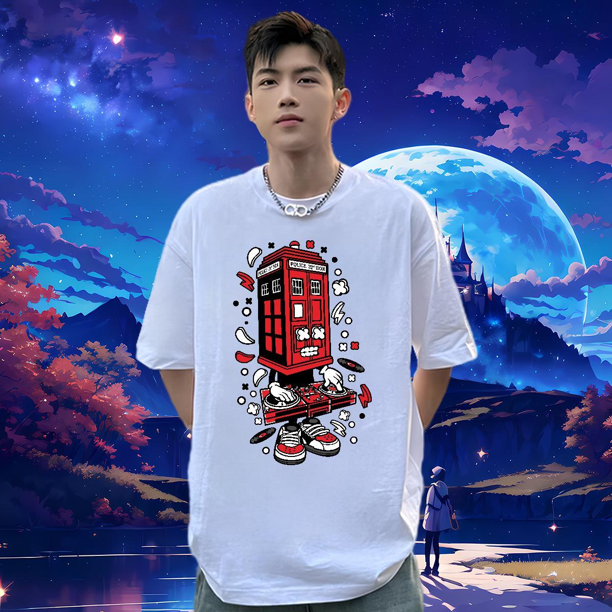Soft T Shirt For Man 100% Cotton 230g ET Street Casual Custom Cartoon Pure Cotton Mens Tshirts Fashion Designer Wear