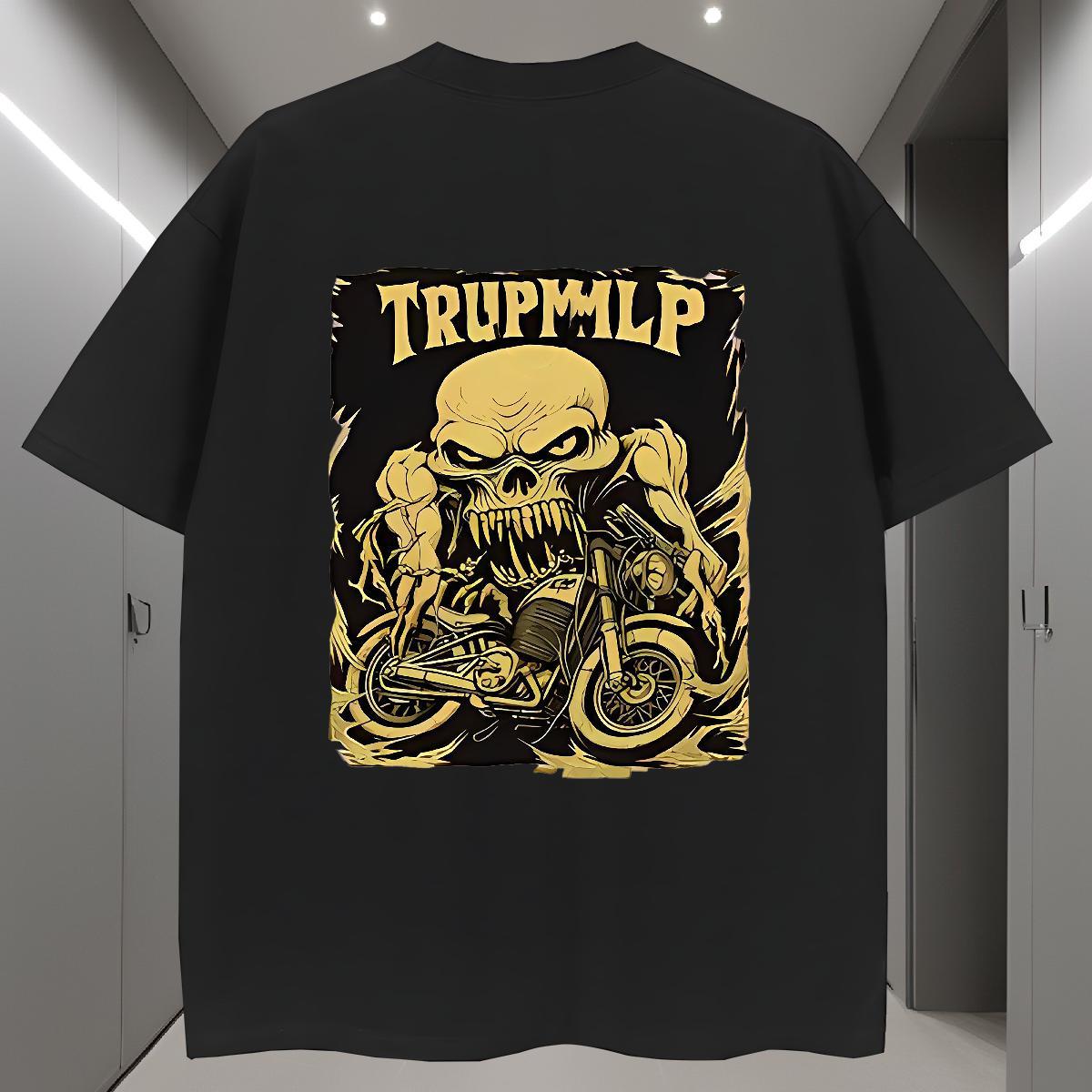 Popular Men T Shirts 230g Cotton skull Outdoor Custom Big Size Crew Neck Tshirts New Arrival Wear