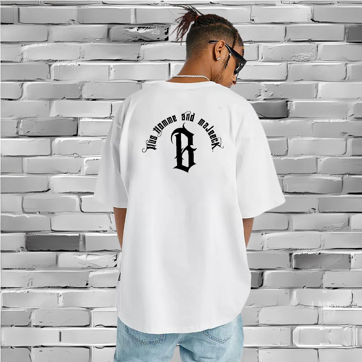 Free Shipping T shirt 230g 100% Cotton letter Casual Daily Wear DIY Printed O Neck Short Sleeves Couples T Shirts Fashion New Tops Shirt