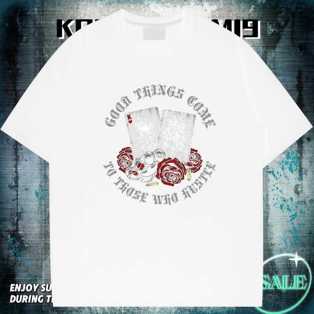 Cool Design Mens T Shirts 100% Cotton 230g skull Casual Custom Printing Crew Neck Breathable Men Tshirts Free Shipping Tees Shirts
