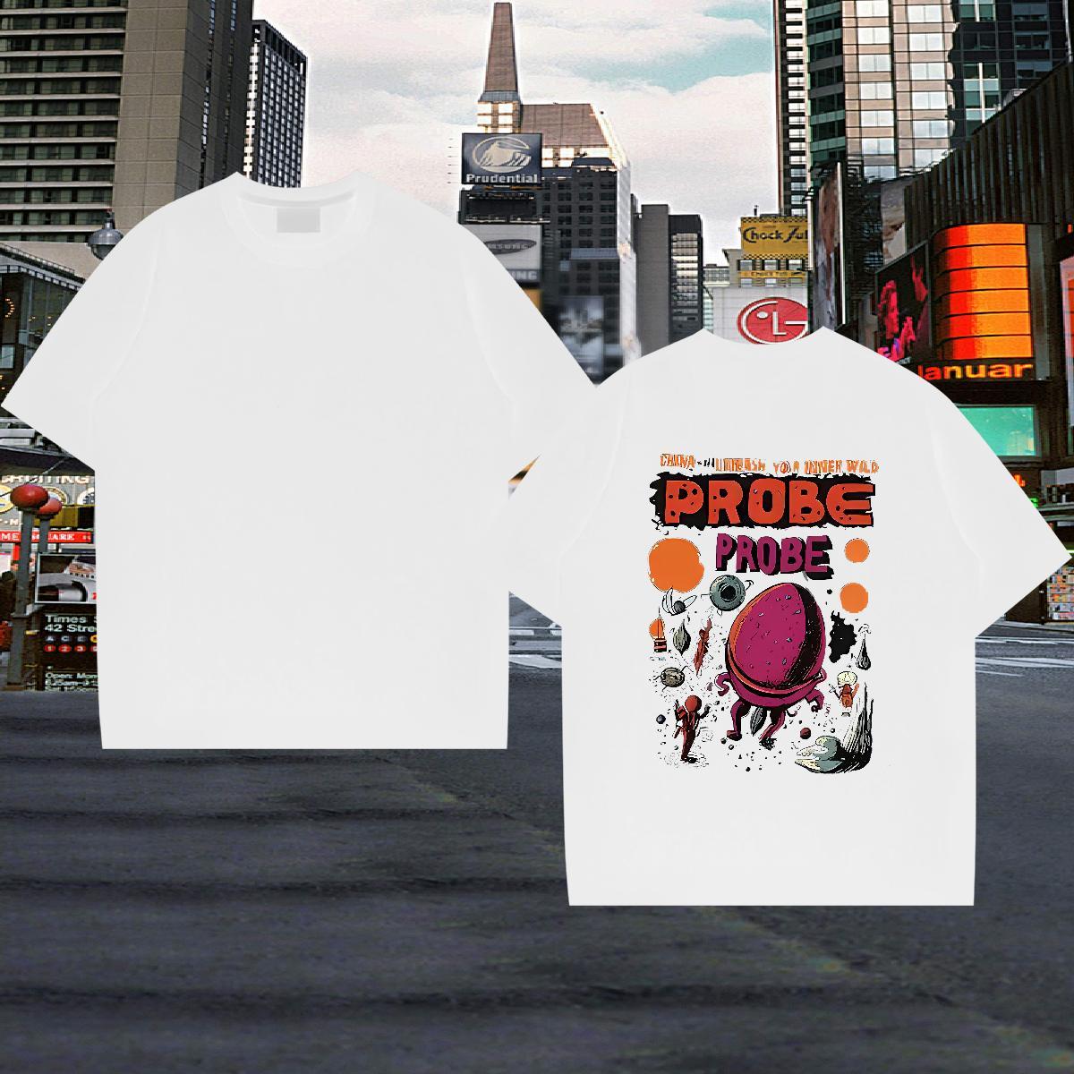 Classic Mens T Shirts 230g 100% Cotton letter Outdoor Oversized Breathable Short Sleeve Men Tops Tees 2024 DIY Polos