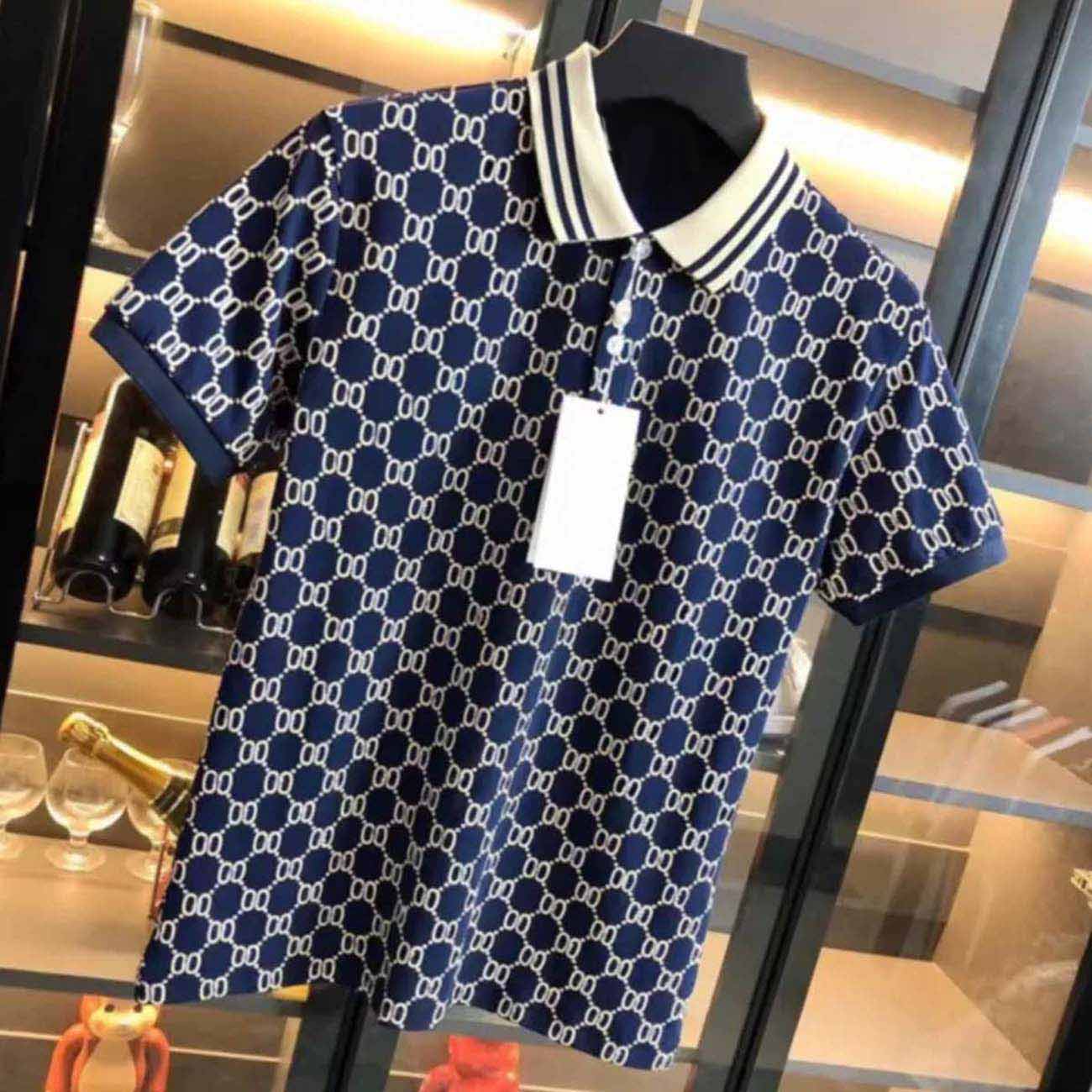 2024 Summer Clothes Luxury Designer Polo Shirts Men Casual Polo Fashion Snake Bee Print Embroidery T Shirt High Street Mens Polos Size M-XXXL