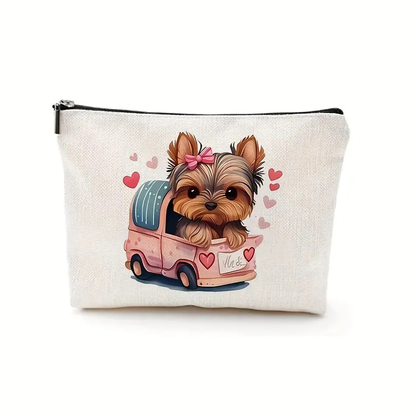 Women Cute Style Dog Print Makeup Bag Carry-on Bag Cosmetics Storage Bag Gift Free shipping