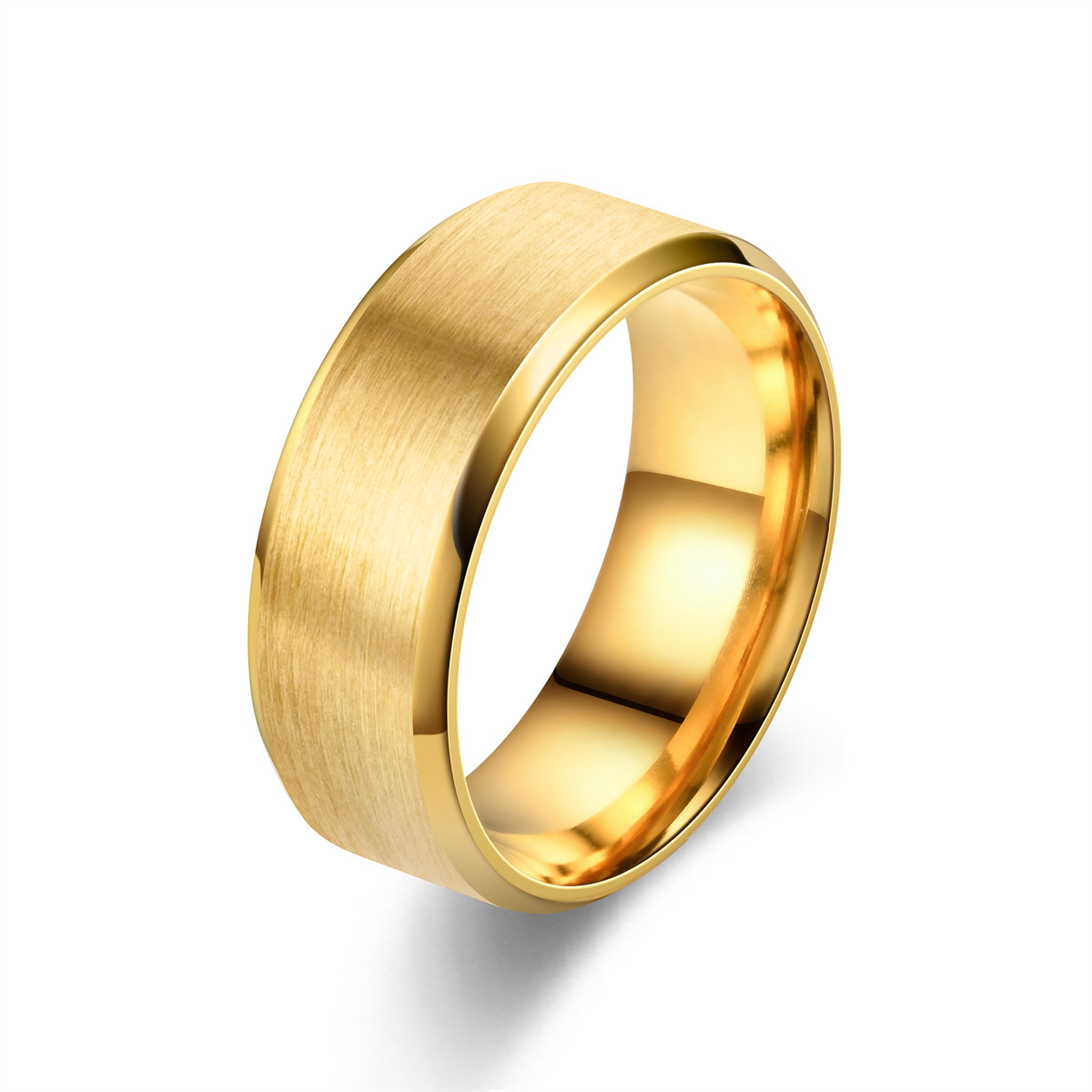 Gold Silver Stainless Steel Band Ring for Men Women Jewelry Titanium Steel Male Feamle Finger Rings Party Jewelry Promotion Gift Wholesale price