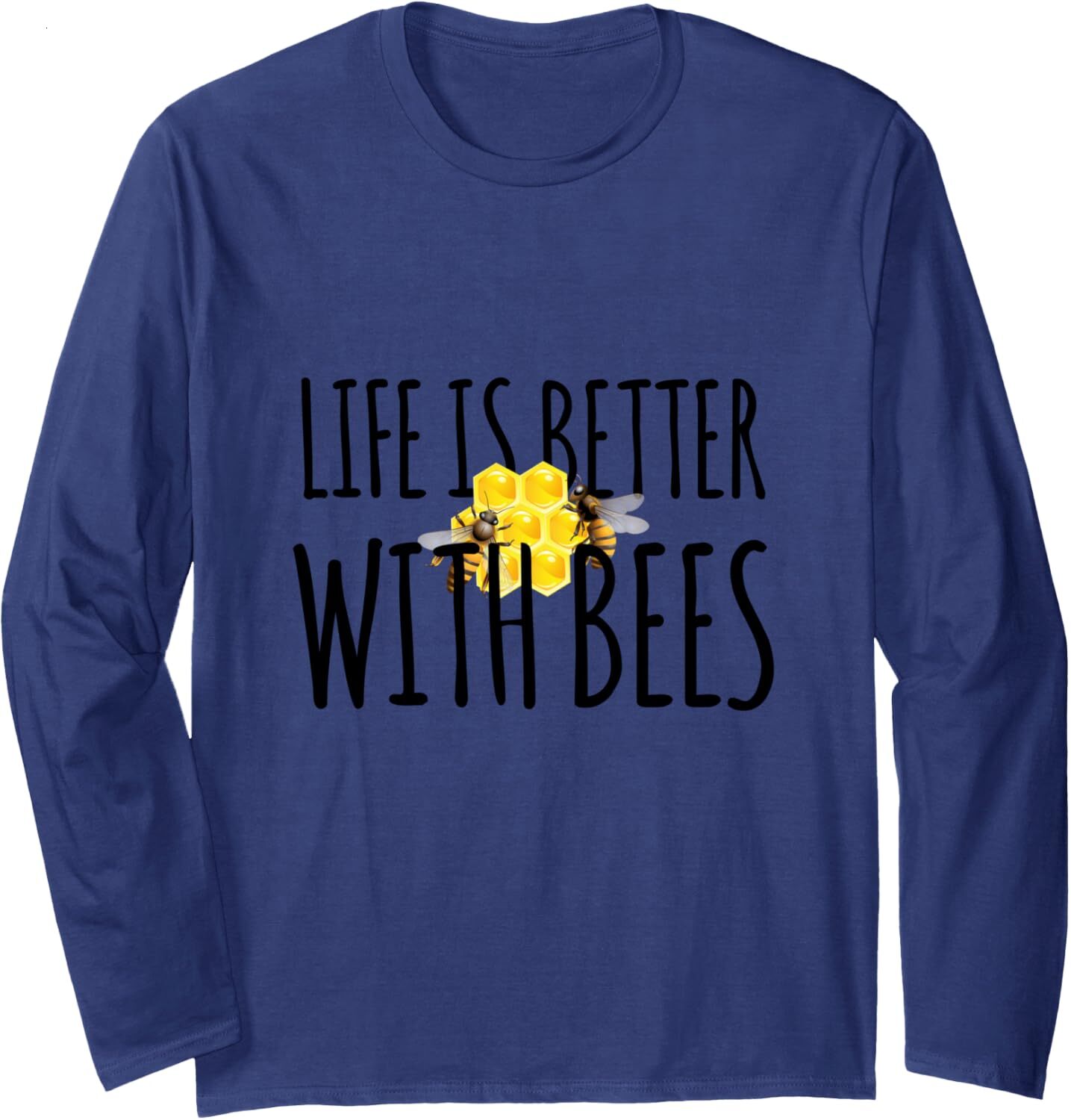Long Sleeve Shirts for Men sweatshirt Life Is Better With Bees Fun Beehive Beekeeper Long Sleeve Tee Streetwear Casual tops clothes