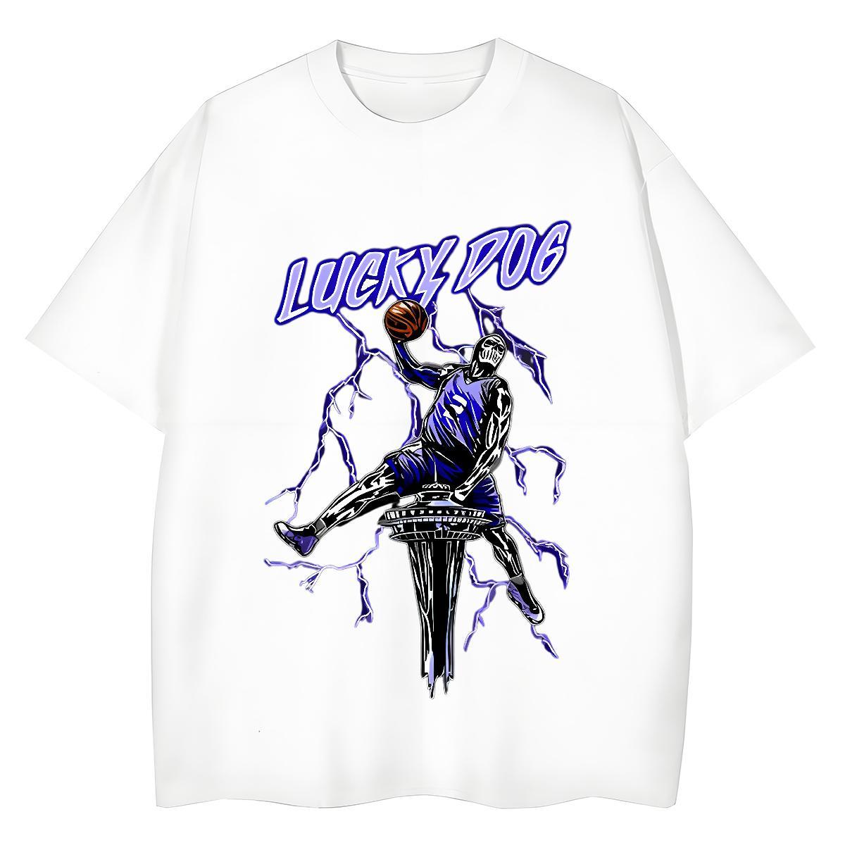 Classic T Shirt For Man 100% Cotton 230g basketball Casual Daily Wear Custom Cartoon Pure Cotton Men Tees Designer Tee Shirt