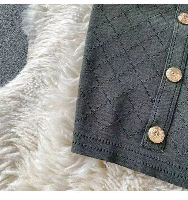 Womens Solid Deep Vneck Short Sleeve Elegant Aline Dress SpringSummer Single Chest Office Knitted Wrap Hip Skirt 240826