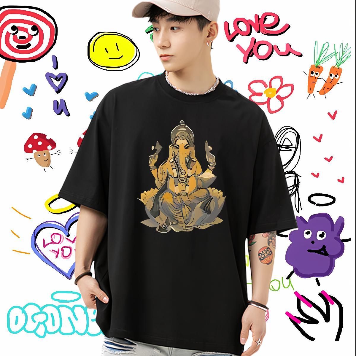 Unisex T-Shirts 230g 100% Cotton religion Outdoor Custom Anime Pure Cotton Tshirt for Man Woman DIY Customized Tees