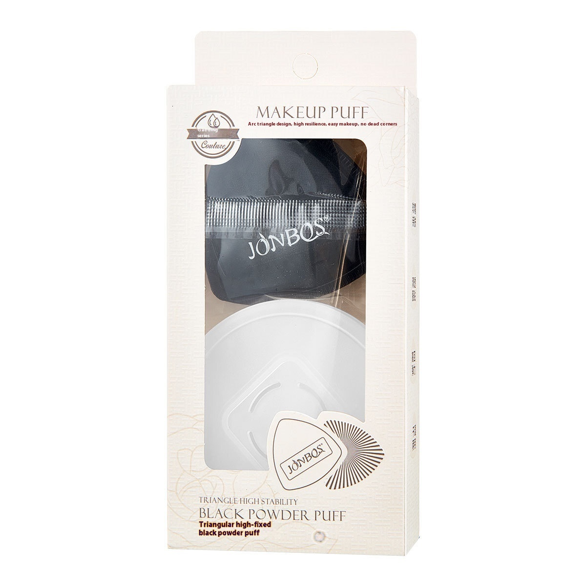 Black Cotton Candy Triangular Makeup Sponge - Perfect for Both Dry and Wet Applications