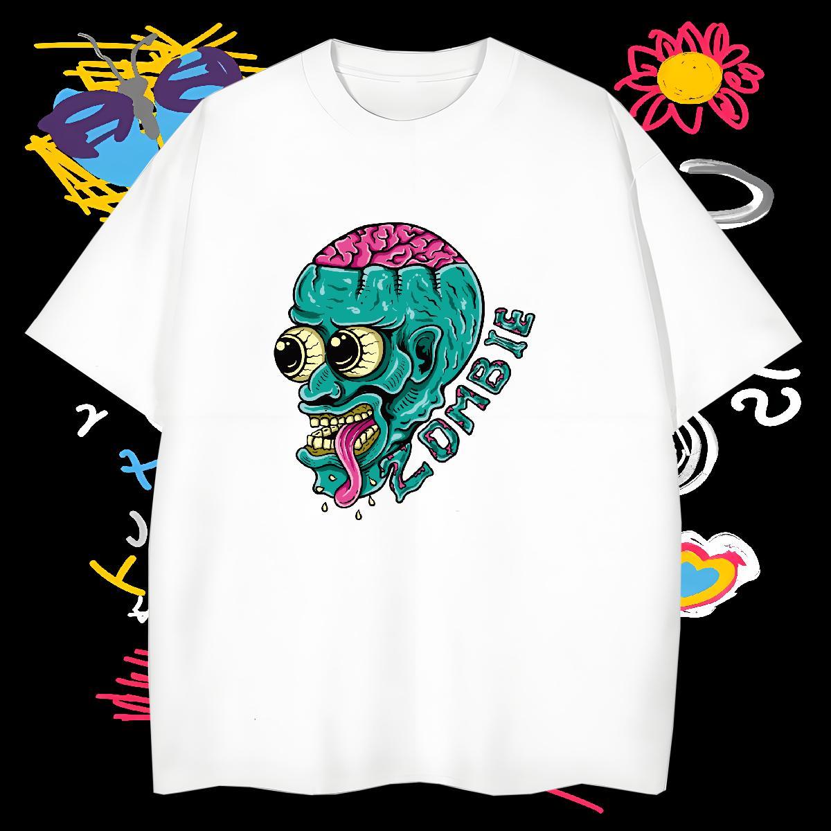 High Quality T Shirt For Man 100% Cotton 230g skull Summer Casual Graphic Short Sleeve Soft Couples T Shirts Fashion Design Tshirts