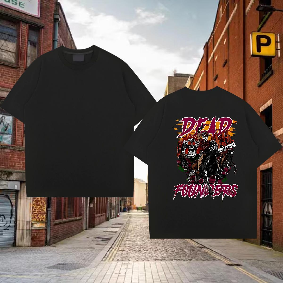 Designer T-Shirts for Men 100% Cotton 230g horse riding Sport DIY Printed Breathable Soft Tshirts Custom Tee Shirt