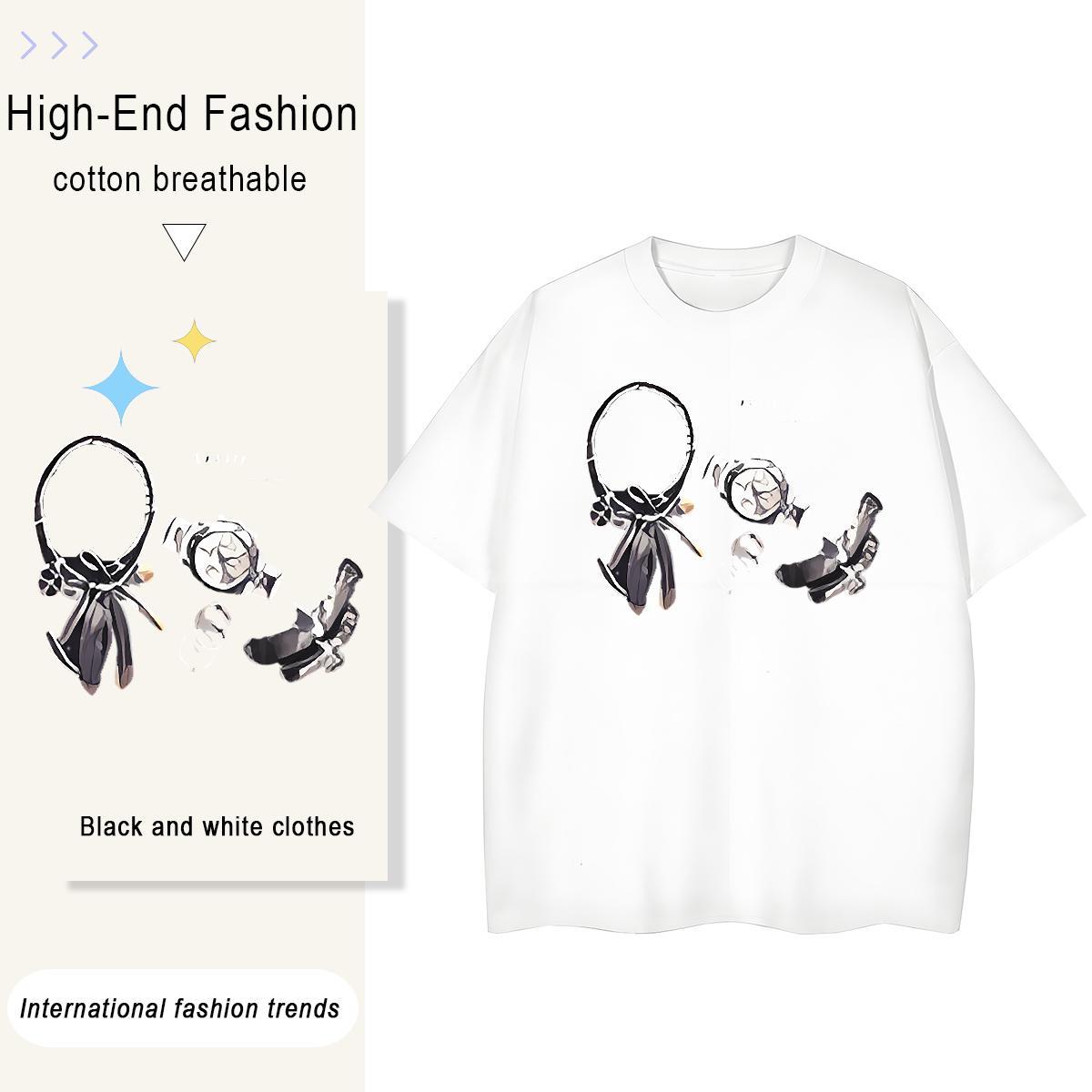 Unisex Lady T shirt 100% Cotton 230g cloth Daily Outfit T-Shirts for Women Round Neck Short Sleeve Custom Print Oversized Polos