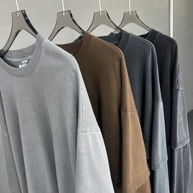 New Long Sleeve T Shirt For Men Women Autumn Fashion Cotton Solid Color T-Shirts Streetwear Men's T-Shirt XXL Baggy
