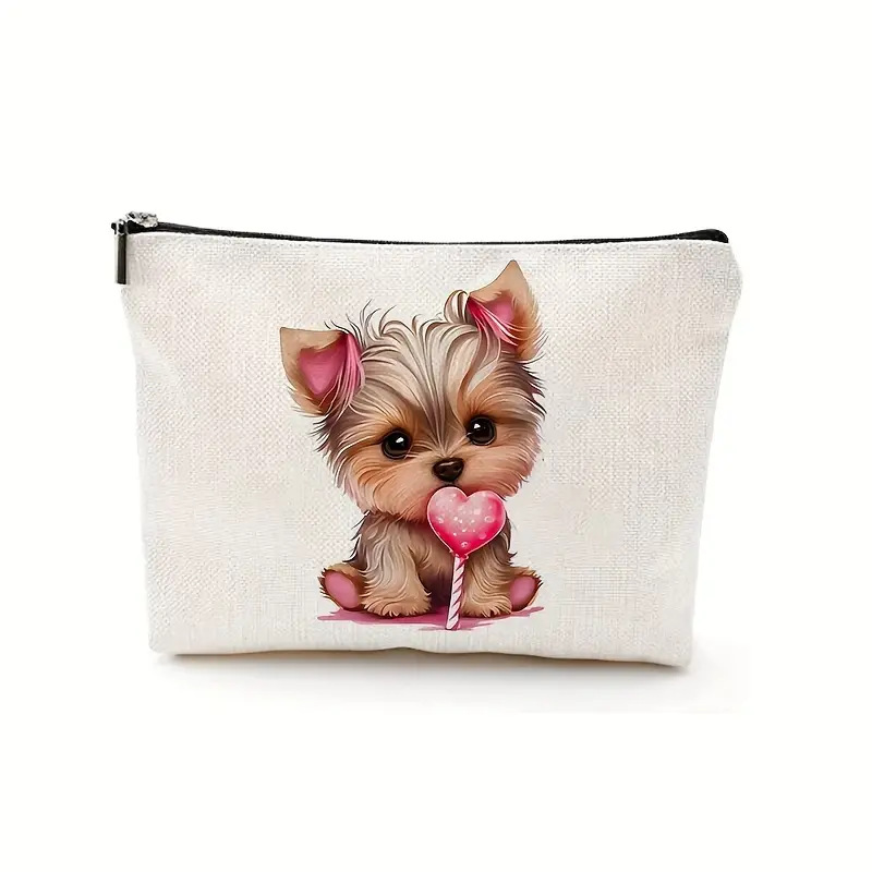 Women Cute Style Dog Print Makeup Bag Carry-on Bag Cosmetics Storage Bag Gift Free shipping