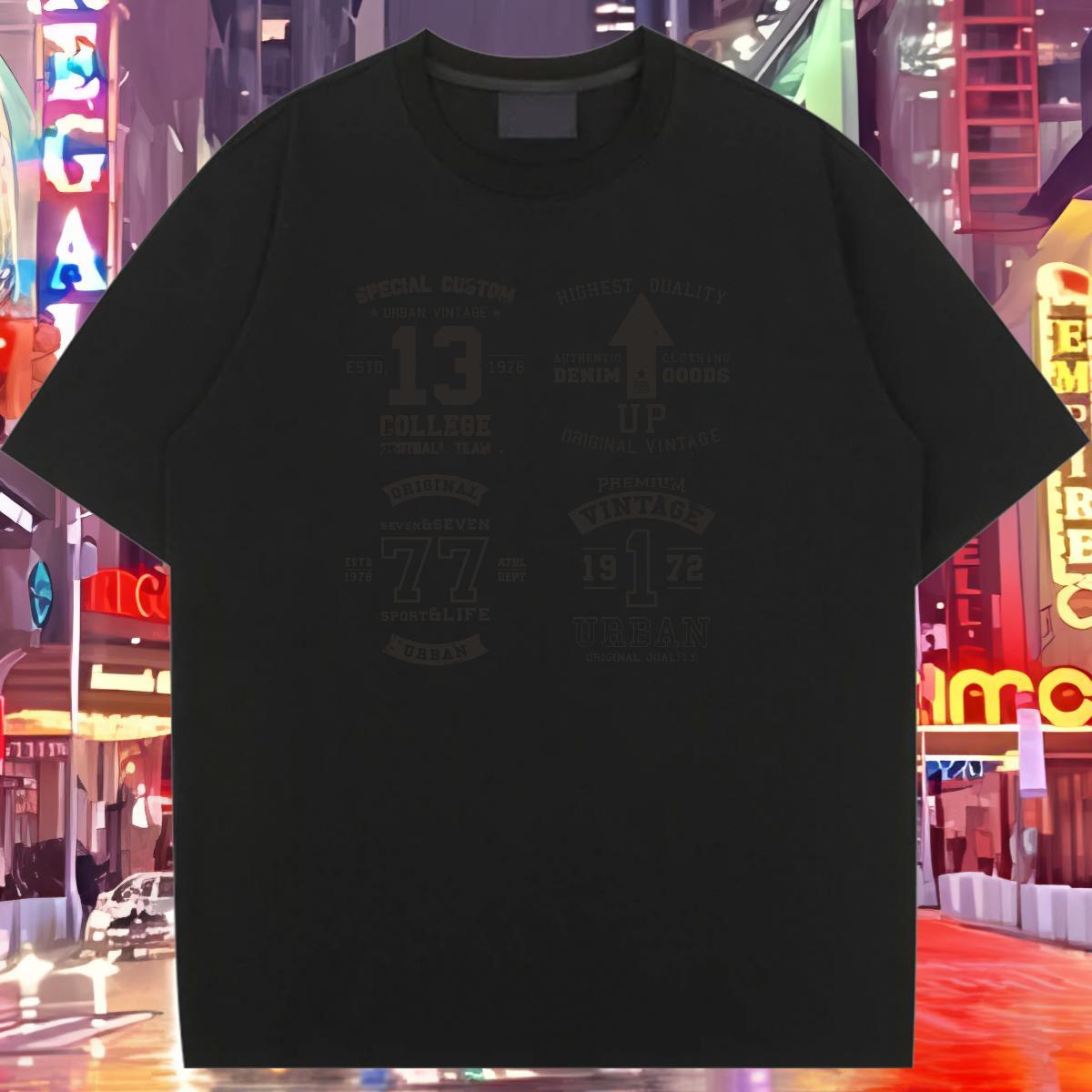Nice Unisex Tshirts 230g 100% Cotton letter Casual Sport Women T Shirts Crew Neck Breathable Oversized L-4XL Tops Shirt