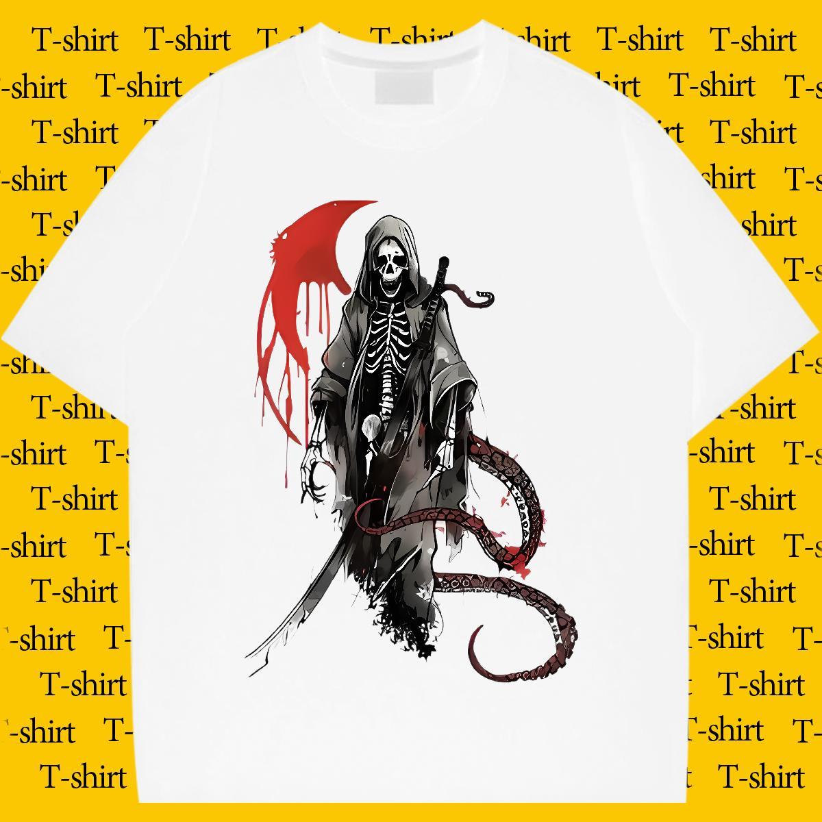 Free Shipping T-Shirts for Men 100% Cotton 230g tail Street Casual Plus Size Custom Crew Neck Breathable Tshirts Classic Tee Shirt