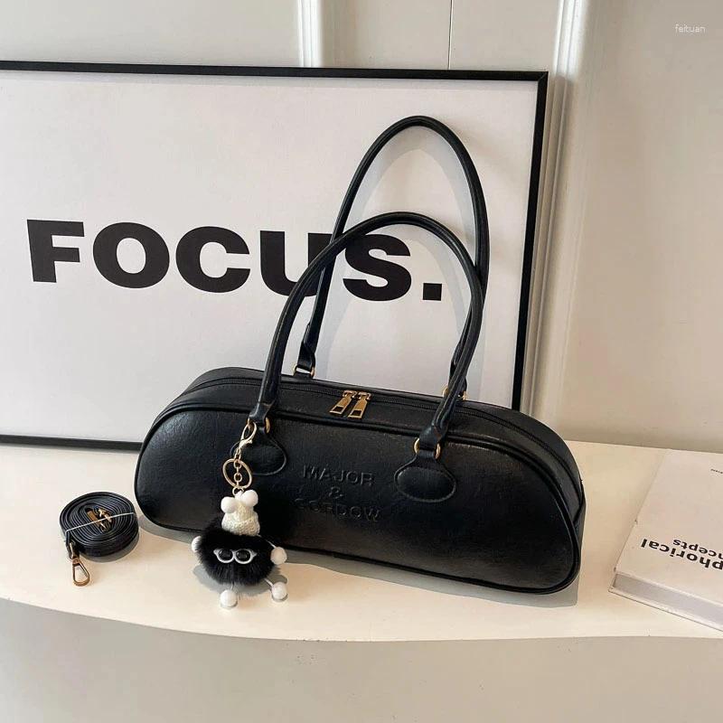 Shoulder Bags 2024 High Quality Solid Interior Zipper Pocket Soft Baguette Type For Women Large Capacity Women's Handbags